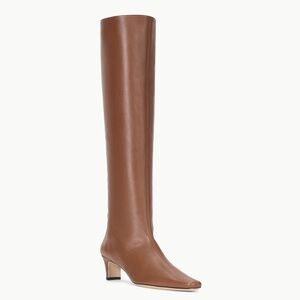 STAUD Wally Leather Knee High Boots - Cacao Sz 8 (Brand New With Box)